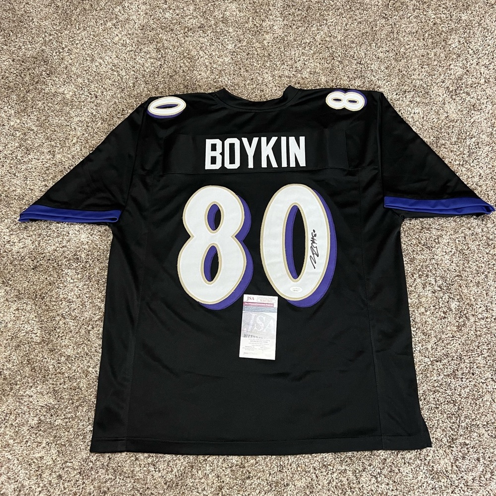 MILES BOYKIN SIGNED AUTO BALTIMORE RAVENS BLACK JERSEY JSA AUTOGRAPHED